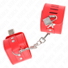Kink - Appui-Poignets Avec Fermeture Par Cadenas Rouge Ajustable 16-23 Cm X 5,5 Cm